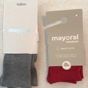 Mayoral Baby Gir Tights Set of 2  1-2 Months NWT